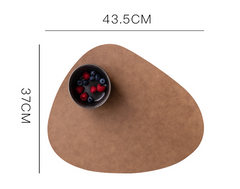 Waterproof Leather Placemat with Heat Insulation